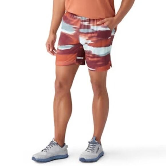 Smartwool active lined 8" shorts pockets printed horizon - Picture 2 of 10